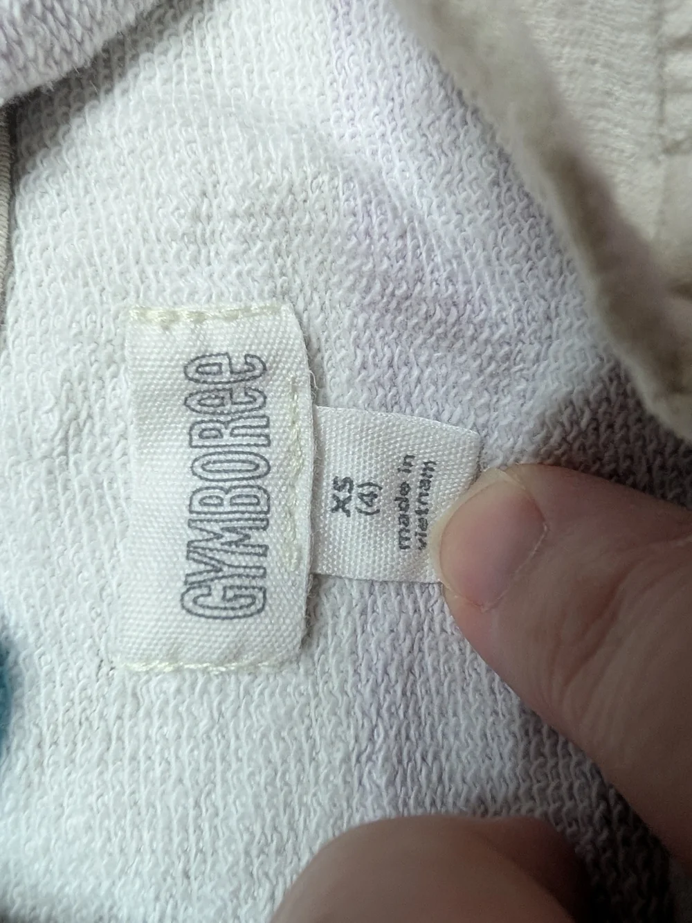 Gymboree Lavender & Cream Striped Hooded Pullover Size XS (4)
